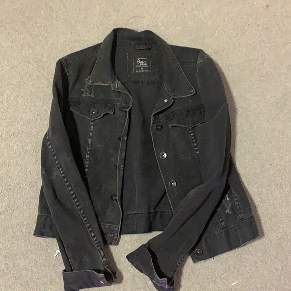 Black Cotton On Ripped Jean Jacket 